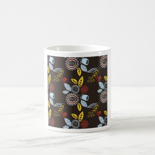 Mug Modèle floral rétro (Centre)