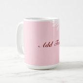 Mug Modèle floral rose Pastel, personnaliser, (Devant gauche)
