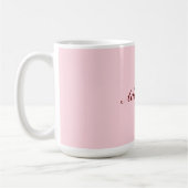 Mug Modèle floral rose Pastel, personnaliser, (Gauche)