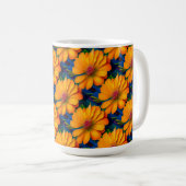 Mug Modèle floral rose saumon (Devant droit)