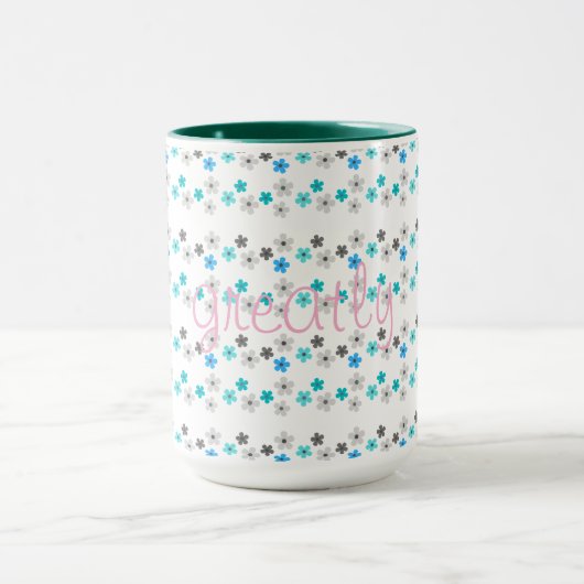 Mug Modèle Floral Rustique Moderne (Centre)