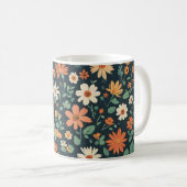 Mug Modèle floral simple (Devant droit)