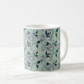 Mug Modèle floral simple avec Arrière - plan vert doux (Devant droit)