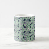 Mug Modèle floral simple avec Arrière - plan vert doux (Centre)