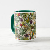 Mug Modèle floral tropical (Devant gauche)