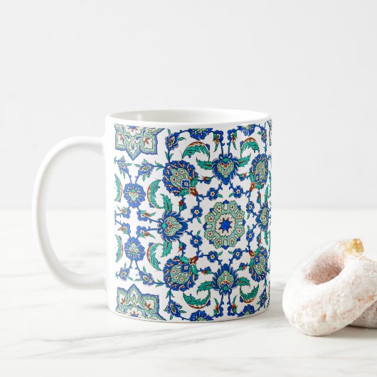 Mug Modèle Floral Turc Ottoman Complet Iznik (Avec donut)