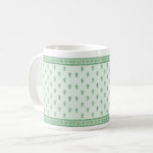 Mug Modèle floral vert (Devant gauche)