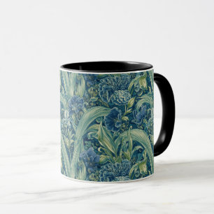 Mug Modèle floral vintage Iris bleu de William Morris