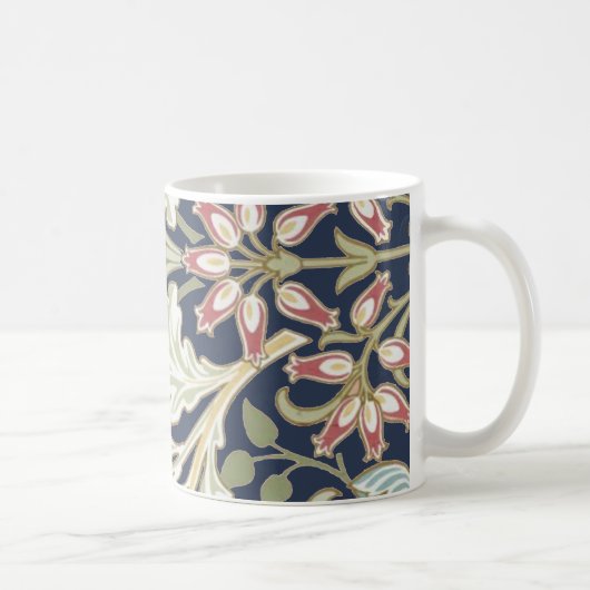Mug Modèle Floral vintage sur bleu (Droite)
