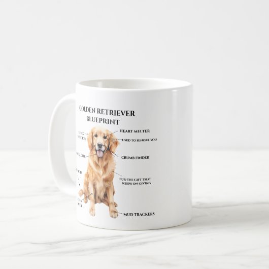 Mug Modèle Funny Golden Retriever (Devant gauche)