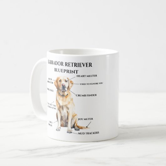 Mug Modèle Funny Labrador Retriever (Devant gauche)