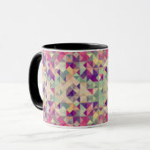 Mug Modèle géométrique de hippies vintages (Devant gauche)