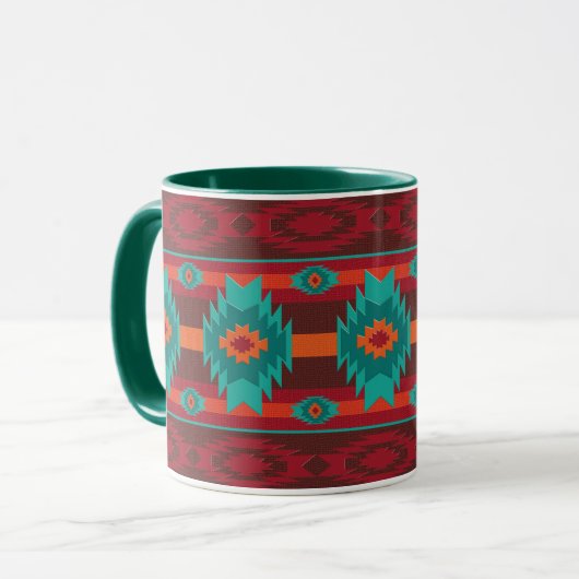 Mug Modèle géométrique tribal du sud-ouest (Devant gauche)