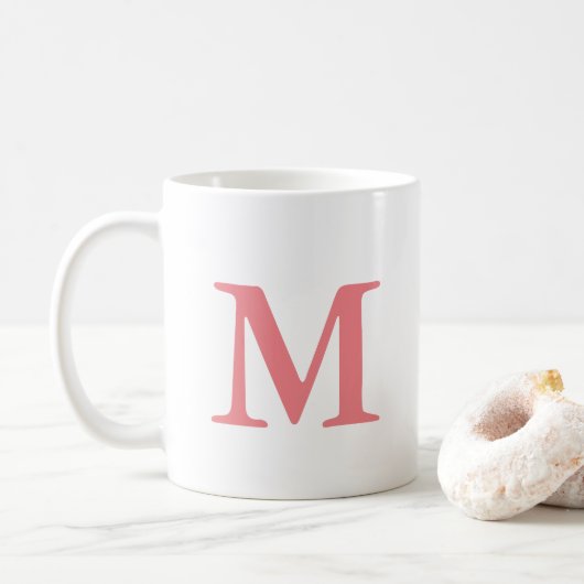 Mug Modèle initial élégant et moderne personnalisé (Avec donut)