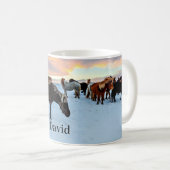 Mug Modèle islandais des chevaux (Devant droit)