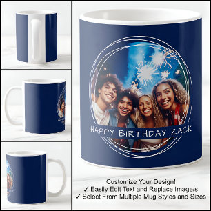 Mug Modèle Message photo Keepsaké Anniversaire Marine