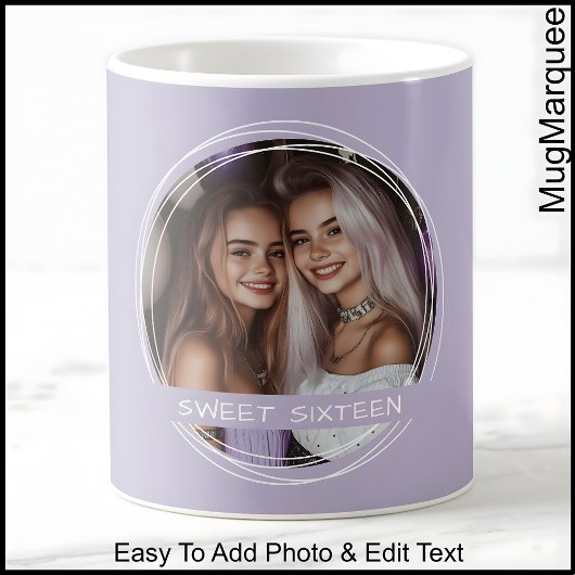 Mug Modèle Message Photo Keepsaké Seize Lilac C123