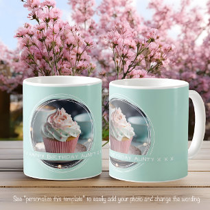 Mug Modèle Message photo Keepsaké Tante Aqua C112