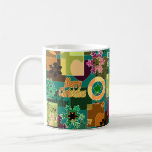 Mug Modèle moderne abstrait de flocon de neige de Noël