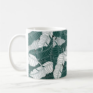 Mug Modèle motif arrière - plan feuille vintage