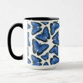Mug Modèle motif de papillon bleu morpho (Gauche)