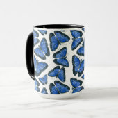 Mug Modèle motif de papillon bleu morpho (Devant gauche)