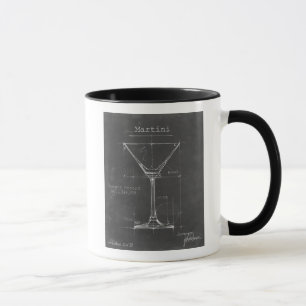 Mug Modèle noir et blanc en verre de Martini