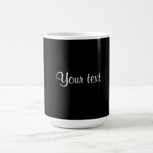Mug MODÈLE - Noir solide avec script blanc Café Mu