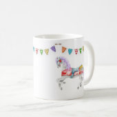 Mug Modèle personnalisé du cheval de carrousel (Devant droit)