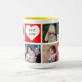 Mug modèle photo Collage Best Mom (Centre)