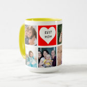 Mug modèle photo Collage Best Mom (Devant gauche)