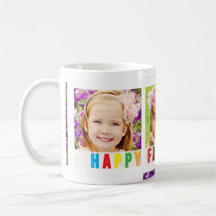 Mug Modèle photo coloré de fête des pères heureuse