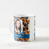 Mug Modèle photo de collage papillon (Devant gauche)