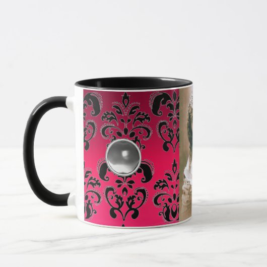 MUG MODÈLE PHOTO DE JEU BLACK RED DAMASK (Gauche)
