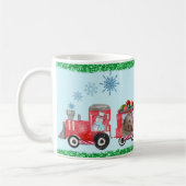 Mug Modèle photo de la famille du train de Noël (Gauche)