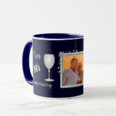Mug Modèle photo de l'anniversaire du Mariage d'argent (Devant gauche)