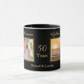 Mug Modèle photo de l'anniversaire du Mariage d'or (Centre)