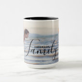 Mug Modèle photo moderne simple Nom de famille personn (Centre)