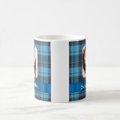 Mug Modèle photo tartan bleu (Centre)