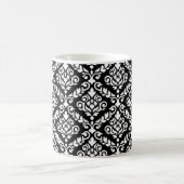 Mug Modèle Prima Damask blanc sur noir (Centre)