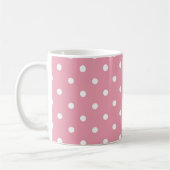 Mug Modèle Rose à café poêle à pois rose (Gauche)