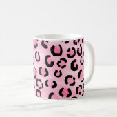 Mug Modèle rose d'empreinte de léopard (Devant droit)
