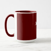 Mug Modèle rouge bordeaux, texte blanc, (Gauche)