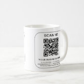 Mug Modèle simple blanc de code QR d'entreprise (Devant droit)
