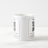Mug Modèle simple blanc de code QR d'entreprise (Centre)