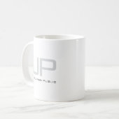 Mug Modèle simple moderne élégant Monogramme Nom perso (Devant gauche)