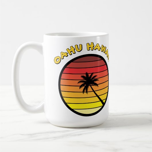 Mug Modèle Sunset rétro Palm Tree (Gauche)