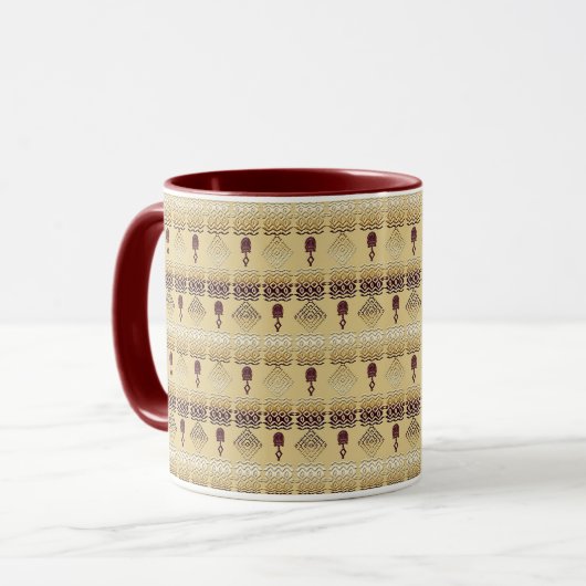 Mug Modèle tribal africain ethnique (Devant gauche)