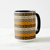 Mug modèle tribal rayé africain ethnique (Devant droit)