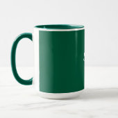 Mug Modèle vert foncé, texte blanc, (Gauche)
